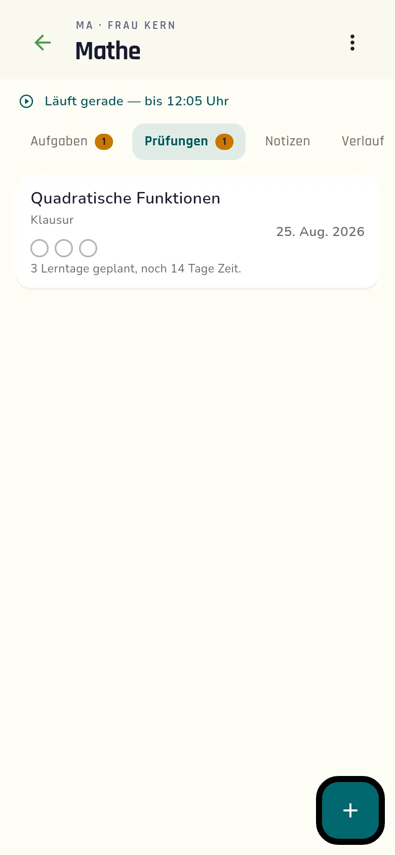 3 Lerntage geplant